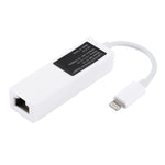 สายอะแดปเตอร์ NK107A1 8 พิน เป็น RJ45 อีเธอร์เน็ต LAN สำหรับ iPhone / iPad ความยาวรวม: 16 ซม.