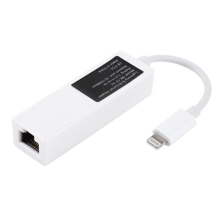 สายอะแดปเตอร์ NK107A1 8 พิน เป็น RJ45 อีเธอร์เน็ต LAN สำหรับ iPhone / iPad ความยาวรวม: 16 ซม.