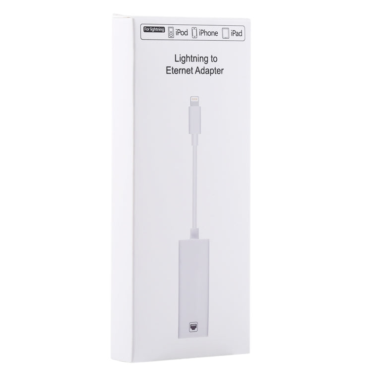สายอะแดปเตอร์ NK107A1 8 พิน เป็น RJ45 อีเธอร์เน็ต LAN สำหรับ iPhone / iPad ความยาวรวม: 16 ซม.
