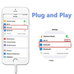 สายอะแดปเตอร์ NK107A1 8 พิน เป็น RJ45 อีเธอร์เน็ต LAN สำหรับ iPhone / iPad ความยาวรวม: 16 ซม.