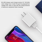 อะแดปเตอร์ชาร์จผนัง Xiaomi แท้ 18W พอร์ต USB เดี่ยว ชาร์จเร็ว ปลั๊ก US, 18W