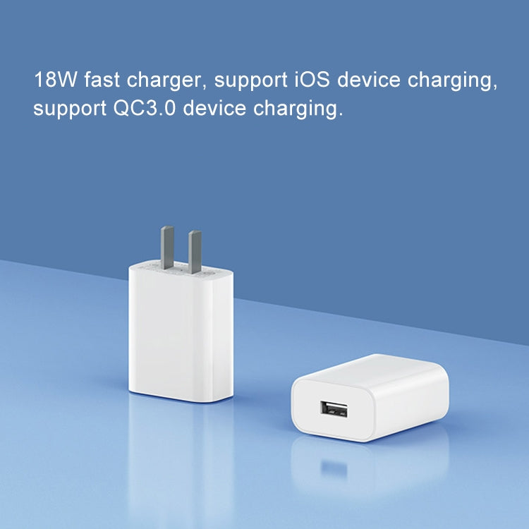 อะแดปเตอร์ชาร์จผนัง Xiaomi แท้ 18W พอร์ต USB เดี่ยว ชาร์จเร็ว ปลั๊ก US, 18W