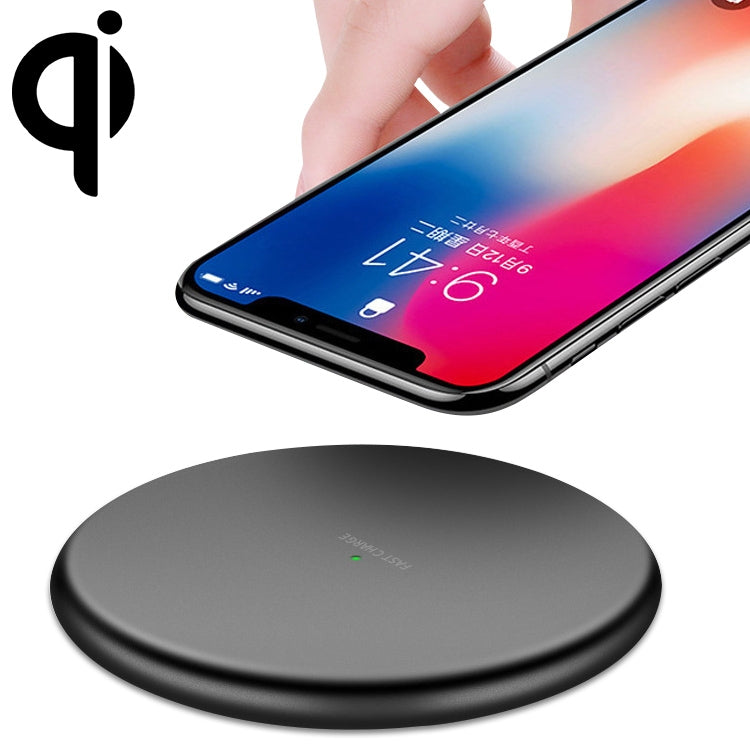 TOVYS-KC-N5 ชาร์จไร้สายมาตรฐาน Qi แบบสายกลมฝ้าขาว 9V 1A, ความยาวสาย: 1 เมตร, ฝ้าขาว