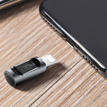 อะแดปเตอร์แปลงเสียง ROCK 2.1A พกพา USB-C/Type-C เป็น 8 Pin สำหรับหูฟัง