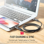 อะแดปเตอร์แปลงเสียง ROCK 2.1A พกพา USB-C/Type-C เป็น 8 Pin สำหรับหูฟัง