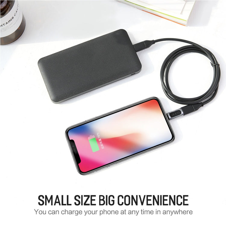 อะแดปเตอร์แปลงเสียง ROCK 2.1A พกพา USB-C/Type-C เป็น 8 Pin สำหรับหูฟัง