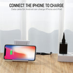 อะแดปเตอร์แปลงเสียง ROCK 2.1A พกพา USB-C/Type-C เป็น 8 Pin สำหรับหูฟัง