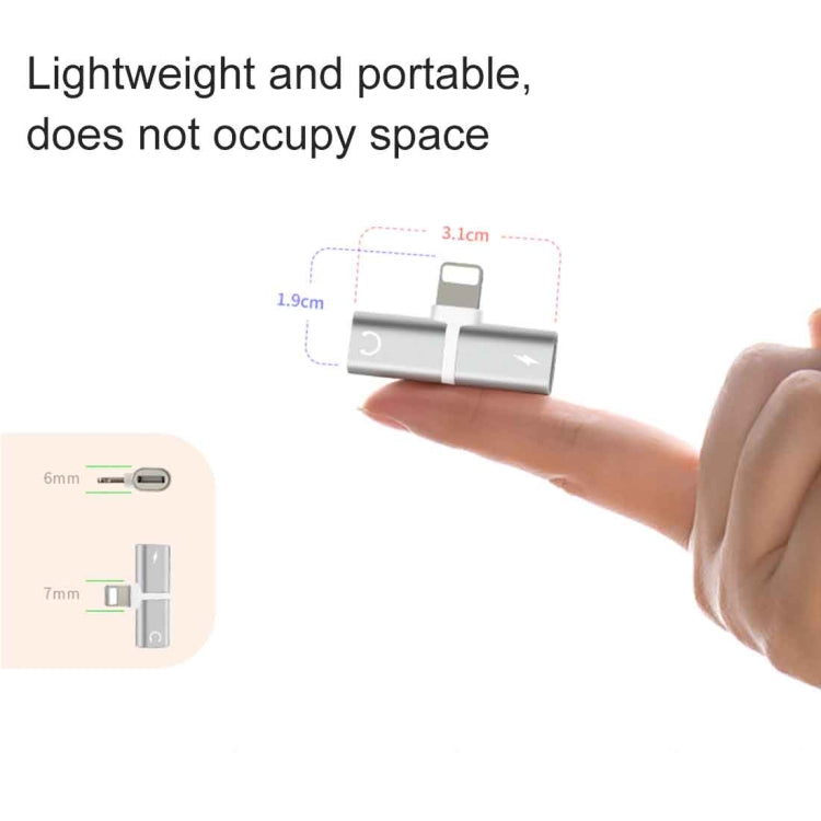 อะแดปเตอร์หูฟังแปลงเสียง 2 in 1 8 Pin 5V 1A สำหรับฟังและโทร รุ่น IP8P3681B, IP8P3681S