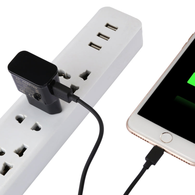 สำหรับ iPhone 5V 2.1A ชาร์จ USB อัจฉริยะพร้อมสายชาร์จ USB 1 เมตรเป็น 8 พิน ปลั๊ก EU