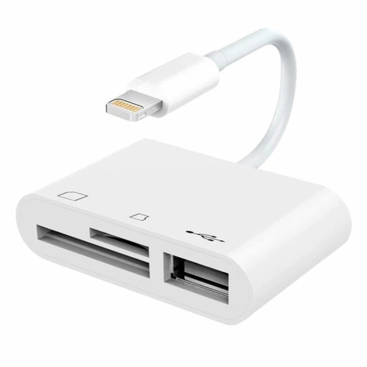 อะแดปเตอร์อ่านการ์ดกล้อง NK-1081 8 พิน เป็น SD + TF + USB Port
