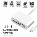 อะแดปเตอร์อ่านการ์ดกล้อง NK-1081 8 พิน เป็น SD + TF + USB Port