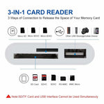 อะแดปเตอร์อ่านการ์ดกล้อง NK-1081 8 พิน เป็น SD + TF + USB Port