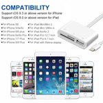 อะแดปเตอร์อ่านการ์ดกล้อง NK-1081 8 พิน เป็น SD + TF + USB Port