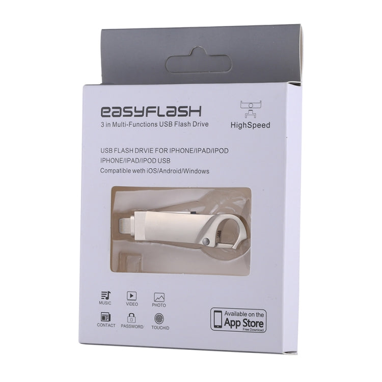 แฟลชไดรฟ์พวงกุญแจ 2 in 1 USB 2.0 & 8 พิน 32GB รุ่น RQW-10F
