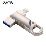 แฟลชไดรฟ์พวงกุญแจ 2 in 1 USB 2.0 & 8 พิน 128GB รุ่น RQW-10F