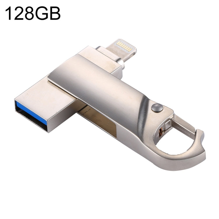 แฟลชไดรฟ์พวงกุญแจ 2 in 1 USB 2.0 & 8 พิน 128GB รุ่น RQW-10F