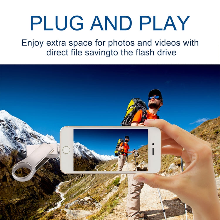 แฟลชไดรฟ์ RQW-10D 2 in 1 USB 2.0 & 8 Pin 64GB, RQW-10D