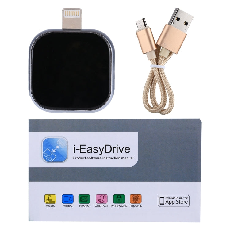แฟลชไดรฟ์มัลติฟังก์ชัน RQW-18S 8 Pin 32GB พร้อมสาย USB / Micro USB เป็น Micro USB สีดำ RQW-18S