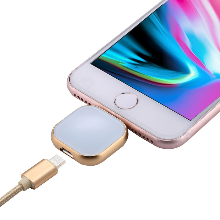 แฟลชไดรฟ์มัลติฟังก์ชัน RQW-18S 8 Pin 64GB พร้อมสาย USB / Micro USB เป็น Micro USB, RQW-18S สีทอง