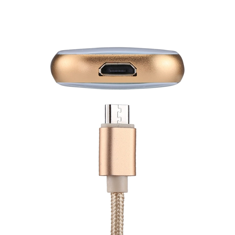 แฟลชไดรฟ์มัลติฟังก์ชัน RQW-18S 8 Pin 128GB พร้อมสาย USB / Micro USB เป็น Micro USB, RQW-18S สีทอง