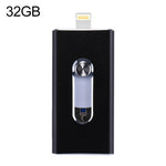 แฟลชไดรฟ์ RQW-02 3 in 1 USB 2.0 & 8 Pin & Micro USB 32GB สีดำ RQW-02