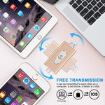 แฟลชไดรฟ์ 3 in 1 USB 2.0 & 8 Pin & Micro USB 32GB รุ่น RQW-02 สีแดง