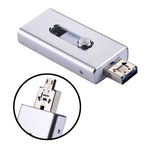 แฟลชไดรฟ์ 3 in 1 USB 2.0 & 8 Pin & Micro USB 32GB รุ่น RQW-02 สีเงิน