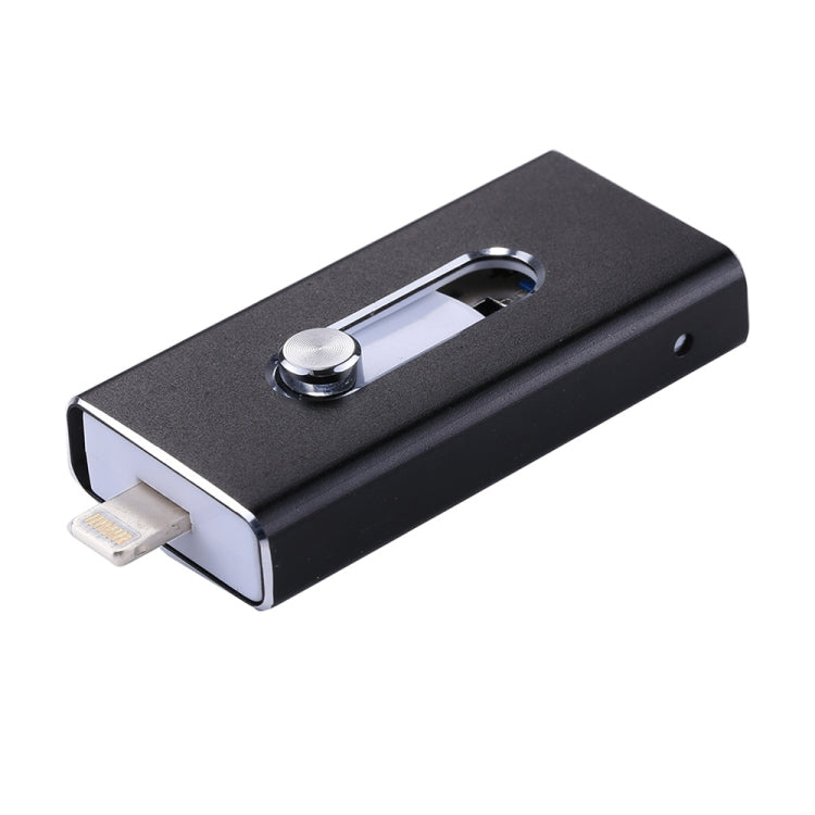แฟลชไดรฟ์ 3 in 1 USB 2.0 & 8 Pin & Micro USB 64GB รุ่น RQW-02 สีดำ