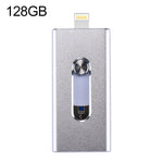 แฟลชไดรฟ์ 3 in 1 USB 2.0 & 8 Pin & Micro USB 128GB รุ่น RQW-02 สีเงิน