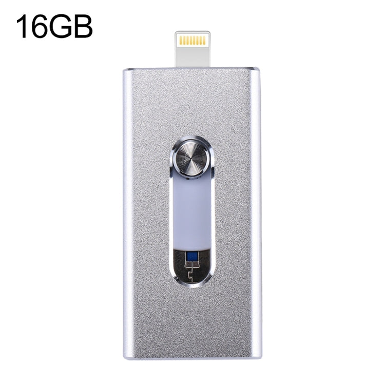 แฟลชไดรฟ์ RQW-02 3 in 1 USB 2.0 & 8 Pin & Micro USB 16GB, RQW-02 สีเงิน, RQW-02 สีดำ, RQW-02 สีทอง, RQW-02 สีน้ำเงิน, RQW-02 สีแดง