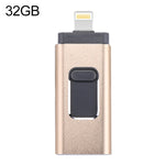 easyflash RQW-01B แฟลชไดรฟ์ 3 in 1 USB 2.0 & 8 Pin & Micro USB 32GB รุ่น RQW-01B สีทอง