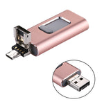 easyflash RQW-01B แฟลชไดรฟ์ 3 in 1 USB 2.0 & 8 Pin & Micro USB 32GB รุ่น RQW-01B สีโรสโกลด์