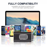 easyflash RQW-01B แฟลชไดรฟ์ 3 in 1 USB 2.0 & 8 Pin & Micro USB 64GB, RQW-01B สีดำ