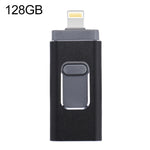 easyflash RQW-01B แฟลชไดรฟ์ 3 in 1 USB 2.0 & 8 Pin & Micro USB 128GB, RQW-01B สีดำ