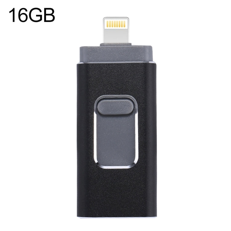 easyflash RQW-01B แฟลชไดรฟ์ 3 in 1 USB 2.0 & 8 Pin & Micro USB 16GB รุ่น RQW-01B สีดำ, สีทอง, สีโรสโกลด์, สีเงิน