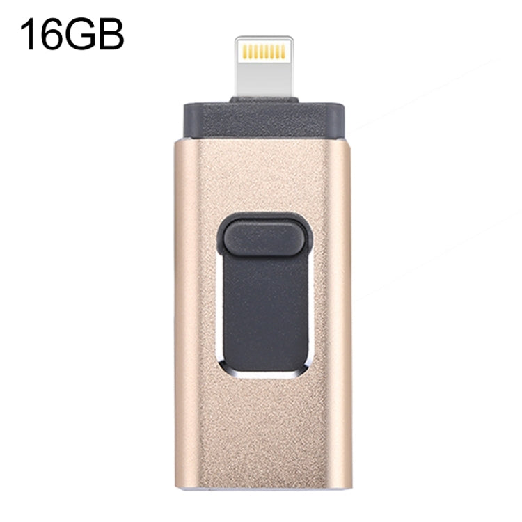 easyflash RQW-01B แฟลชไดรฟ์ 3 in 1 USB 2.0 & 8 Pin & Micro USB 16GB รุ่น RQW-01B สีดำ, สีทอง, สีโรสโกลด์, สีเงิน