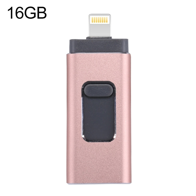 easyflash RQW-01B แฟลชไดรฟ์ 3 in 1 USB 2.0 & 8 Pin & Micro USB 16GB รุ่น RQW-01B สีดำ, สีทอง, สีโรสโกลด์, สีเงิน