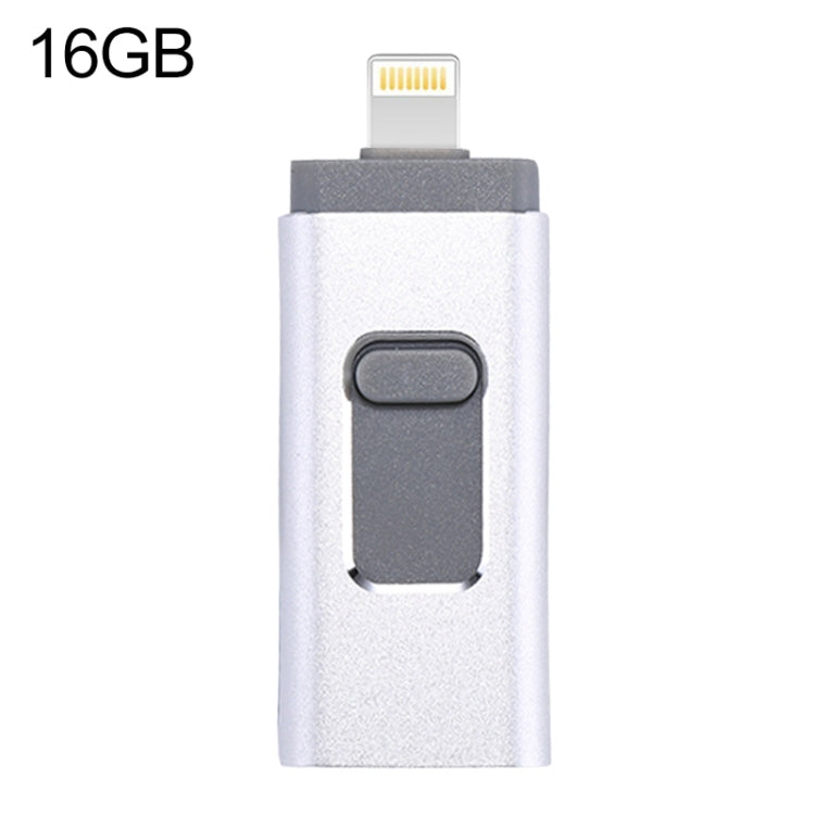 easyflash RQW-01B แฟลชไดรฟ์ 3 in 1 USB 2.0 & 8 Pin & Micro USB 16GB รุ่น RQW-01B สีดำ, สีทอง, สีโรสโกลด์, สีเงิน