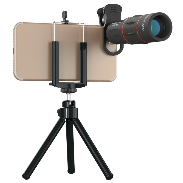 ชุดเลนส์โทรศัพท์ 3 in 1 ซูมไกล 18X + ขาตั้งกล้อง + คลิปโทรศัพท์, APL-T18ZJ