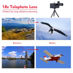 ชุดเลนส์โทรศัพท์ 3 in 1 ซูมไกล 18X + ขาตั้งกล้อง + คลิปโทรศัพท์, APL-T18ZJ