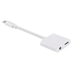 อะแดปเตอร์แปลงสายชาร์จและฟังเพลง 8 Pin ตัวเมีย + 3.5mm ตัวเมีย เป็น 8 Pin ตัวผู้