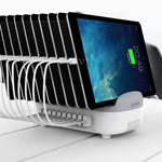 ORICO DUK-10P สถานีชาร์จอัจฉริยะ 120W 10 พอร์ต USB พร้อมแท่นวางโทรศัพท์และแท็บเล็ต ปลั๊ก EU สีดำ, ปลั๊ก EU สีขาว, ปลั๊ก US สีดำ, ปลั๊ก US สีขาว, ปลั๊ก UK สีดำ, ปลั๊ก UK สีขาว, ปลั๊ก AU สีดำ, ปลั๊ก AU สีขาว