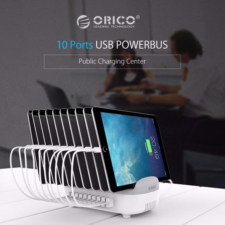 ORICO DUK-10P สถานีชาร์จอัจฉริยะ 120W 10 พอร์ต USB พร้อมแท่นวางโทรศัพท์และแท็บเล็ต ปลั๊ก EU สีดำ, ปลั๊ก EU สีขาว, ปลั๊ก US สีดำ, ปลั๊ก US สีขาว, ปลั๊ก UK สีดำ, ปลั๊ก UK สีขาว, ปลั๊ก AU สีดำ, ปลั๊ก AU สีขาว