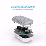 ORICO DUK-10P สถานีชาร์จอัจฉริยะ 120W 10 พอร์ต USB พร้อมแท่นวางโทรศัพท์และแท็บเล็ต ปลั๊ก EU สีดำ, ปลั๊ก EU สีขาว, ปลั๊ก US สีดำ, ปลั๊ก US สีขาว, ปลั๊ก UK สีดำ, ปลั๊ก UK สีขาว, ปลั๊ก AU สีดำ, ปลั๊ก AU สีขาว