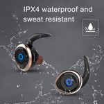 หูฟังกีฬา AWEI T1 กันน้ำ IPX4 บลูทูธไร้สาย V4.2 สเตอริโอ รองรับ TWS, T1