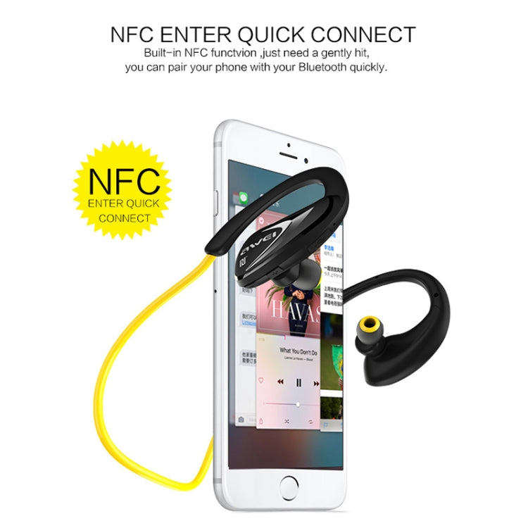 หูฟังบลูทูธกีฬา AWEI A880BL กันน้ำ CSR4.1 พร้อมฟังก์ชัน NFC, A880BL