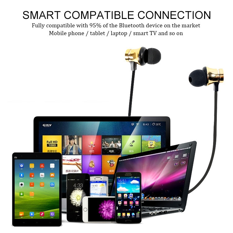 หูฟังบลูทูธไร้สายแบบใส่ในหู XT11 Magnetic V4.2, XT11 (ทอง), XT11 (น้ำเงิน), XT11 (สีหม่น), XT11 (เงิน)