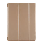 PU Plastic Bottom Case Foldable Deformation Left and Right Flip Leather Case with Three Fold Bracket & Smart Sleep for iPad Air3 2019