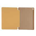 PU Plastic Bottom Case Foldable Deformation Left and Right Flip Leather Case with Three Fold Bracket & Smart Sleep for iPad Air3 2019