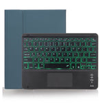X-11BCS เคสแท็บเล็ตคีย์บอร์ด Bluetooth ถอดแยกได้ลายหนังเรียบสำหรับ iPad Pro 11 นิ้ว 2020 / 2018 พร้อมทัชแพด ช่องใส่ปากกา และไฟพื้นหลัง